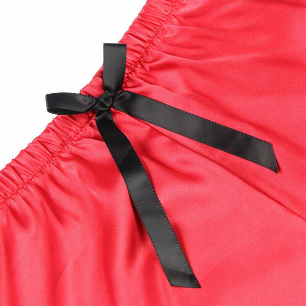 SUBBLIME - 953966 PIJAMA SEXY SATEN Y  ENCAJE NEGRO/ROJO L/XL