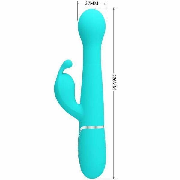 PRETTY LOVE - DEJON VIBRADOR RABBIT 3 EN 1 MULTIFUNCIÓN VERDE AGUA