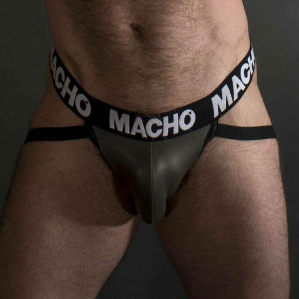 MACHO - MX27GR JOCK CUERO GRIS BEIGE L