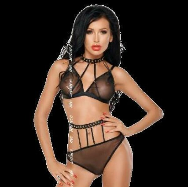 ME-SEDUCE - DOTTY SET DOS PIEZAS NEGRO