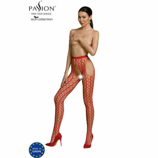 PASSION - ECO COLLECTION BODYSTOCKING ECO S007 ROJO